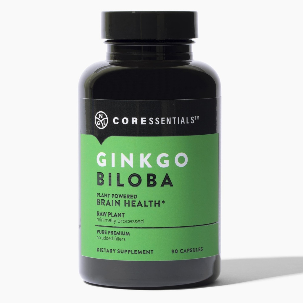 NGL Ginkgo Biloba - 90 kapslar, Plant-Powered Brain Health Supplement, Pure Premium Raw Plant Formel, Minimalt bearbetad, Inga tillsatta fillers