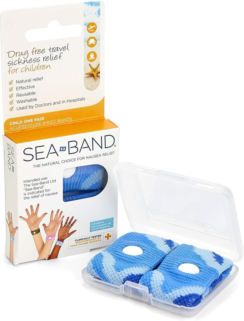 Sea-Band Acupressure Wrist Bands, 1 Child Pair (Blå)