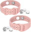 Motion Sickness Bands Sea Sickness Wristbands Justerbar Akupressur Nausea Wristband /,Natural Relief of Nausea Headaches, Insomnia, Ångest, Sovhjälp, Morgon Sickness,Motion Sickness (1Pair Pink Sand