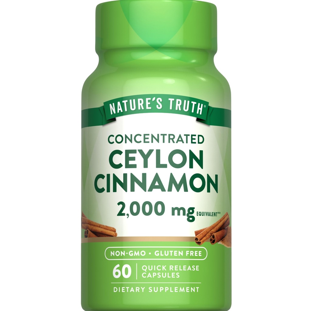 Naturens Sanning Ceylon Cinnamon Pill Capsules | 2000mg | Non-GMO & Gluten Fri Supplement