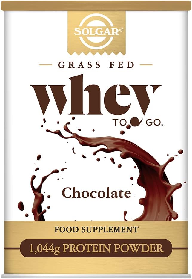 Solgar Whey att gå proteinpulver, Chocolate, 42 oz - Isolat och koncentrat - Blandar lätt för smuts smak - Glutenfri - 20 g protein per portion