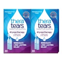 TheraTears Dry Eye Therapy Lubricating Eye Drops för torra ögon, konserveringsfria ögondroppar, 30 Single-Use Vials (2 Pack)