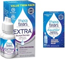 TheraTears Extra Dry Eye Therapy Lubricating Eye Drops för torra ögon, 0,5 fl oz Bottle, 2 Count (Pack of 1) & Liquid Gel Nighttime Lubricating Eye Drops för torra ögon, singel-använda flaskor, 30 Count