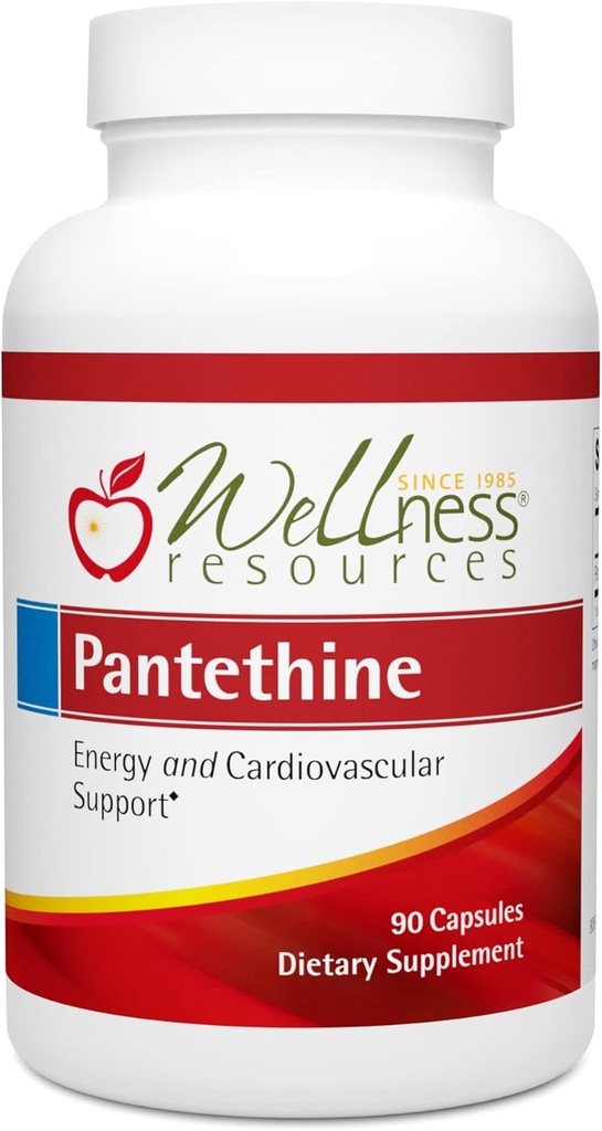 Wellness Resources Pantethine - Aktiv vitamin B5. Vegan (300mg, 90 kapslar)