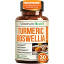 Boswellia Serrata Turmeric Supplement för Joint Support & Inflammation Balance - Turmeric Boswellia Supplement med Ginger & Black Pepper Extract för förbättrad absorption - Non-GMO - 60 kapslar