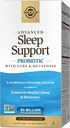 Solgar Advanced Sleep Support Probiotic med GABA & Melatonin, 30 Vegan Capsules - 30 miljarder CFU - 5 Kliniskt Studied Strains - Stöd för Restful Sleep & Recovery - Non-GMO & Vegan, 30 portioner
