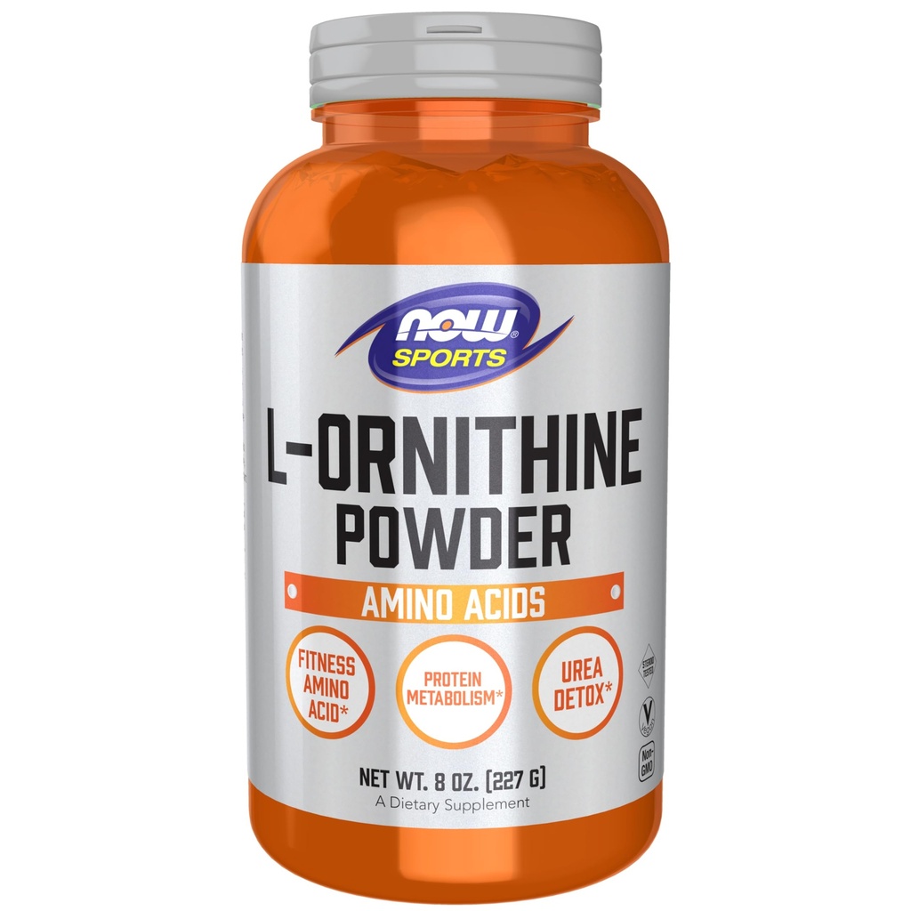 NOW Foods Sports Nutrition, L-Onithine Powder, Protein Metabolism * och Urea Detox *, Amino Acids, 8-Ounce