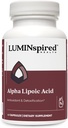 LUMINSPIRED HEALTH Alpha Lipoic Acid 600mg CR med Biotin 500mcg för bättre absorption, 60 Vegan tabletter, stöder antioxidantfunktion, glukosmetabolism och hälsosam nervförsörjning, Gluten Free