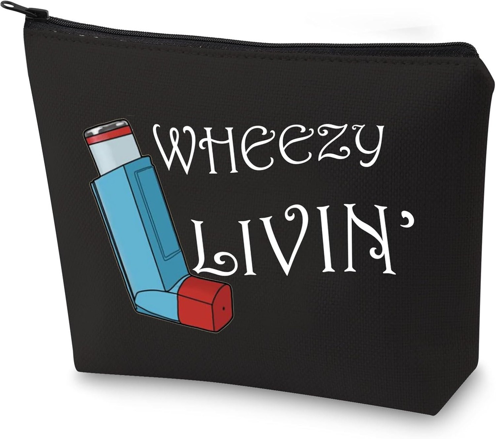 G2TUP Asthma Inhalator Gift Asthma Inhaler Medicine Bag Wheezy Livin Inhaler Pouch (Wheezy Livin)