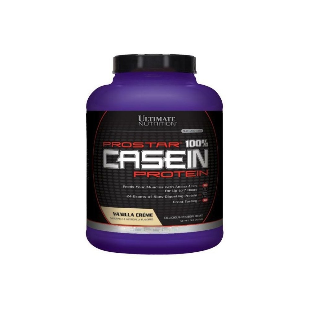 Ultimate Nutrition Prostar Micellar Casein Protein Powder 24 Grams of Protein, 9,9 Grams of EAAS och 4,6 Grams of BCAAS-69 Servings,Vanilla Powder,5 Pounds