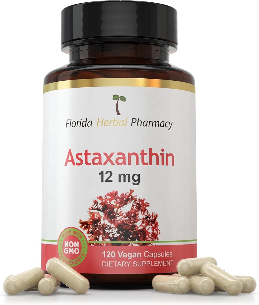 Florida Herbal Pharmacy, Astaxanthin 12 mg kapslar (120 kapslar)