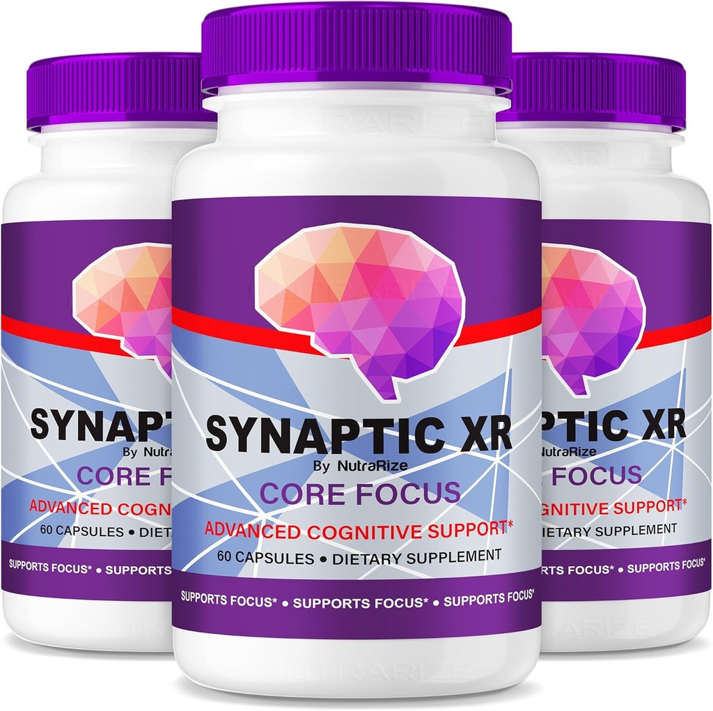 NutraRize (Pack of 3 Synaptic XR - Daily Support Capsules med en balanserad blandning för fokus, skärpa och vardagsprestanda | Easy-to-Take Pills for Daily Wellness (180 kapslar)