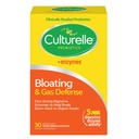 Culturelle Bloating & Gas Defense, Digestive Enzymes & Probiotika för Digestive Health, 30 kapslar, stöder yrkesindigestion och obehag