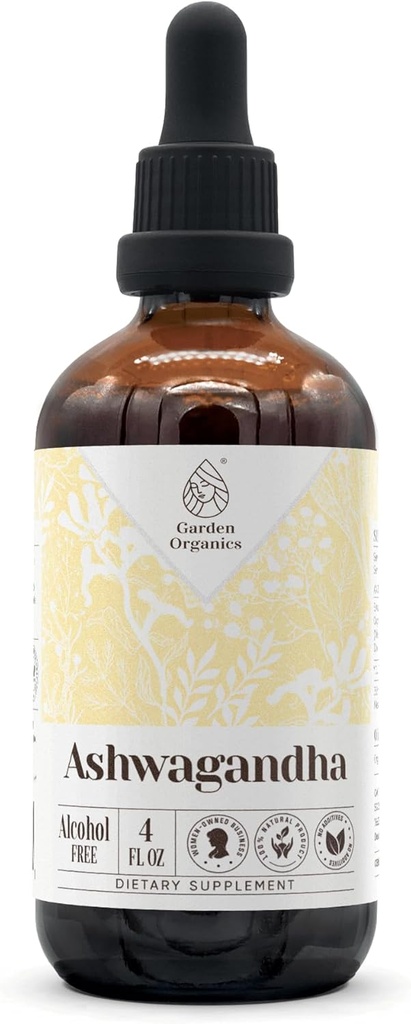 Ashwagandha Alcohol-Free Natural Tincture Extract, Immune System Booster, Liquid Drops Made från 100% Ashwagandha (Withania somnifera) Dried Root (4 fl oz)