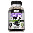 Kaya Naturals Max Detox Herbal Supplement - Naturliga ingredienser 1532 mg - Psylliumpulver, Acai Berry Extract, Ginger Root 60 Count