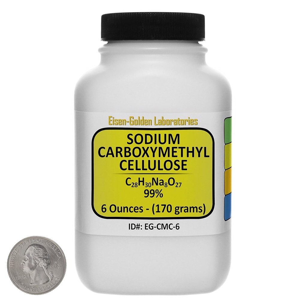 Natriumkarboxymetylcellulosa [CMC] 99% Food Grade Powder 6 Oz i en rymdsparare flaska