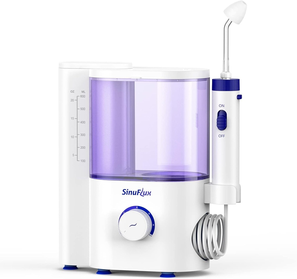 Nasal Irrigation System, Pulsating Nasal Rinse Machine för Sinus & Allergy Relief Electric Neti Pot med Anpassningsbar Nasal Cleaner Kit