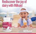 Milkaid Junior Flavor Pack | Hjälper till att förhindra gas, uppblåsthet, diarré hos barn | Snabbverkande Dairy Digestive Supplement för barn | 180 tabletter
