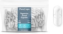 PureCaps USA - Empty Vegetarian och Vegan Pill Capsules Size 00| 100 Joined Pills| Clear| Non-GMO Certified| SLS, Gluten, Preservative Free
