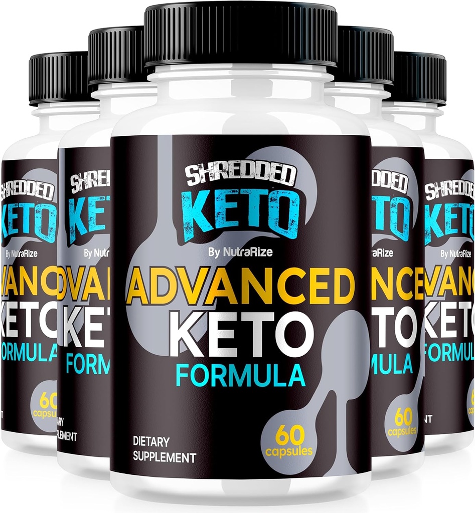 (5 Pack) Shredded Keto Pills, Premium Keto Shred Weight Loss Capsules, All Natural Keto Supplement för att stödja Fitness och Body Goals, Officiella ShreddedKeto Reviews (300 kapslar)