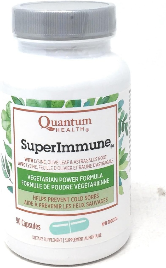 Quantum Health Super Immune+ Power Formula Dietary Supplement, 90 Vegetarian Capsules