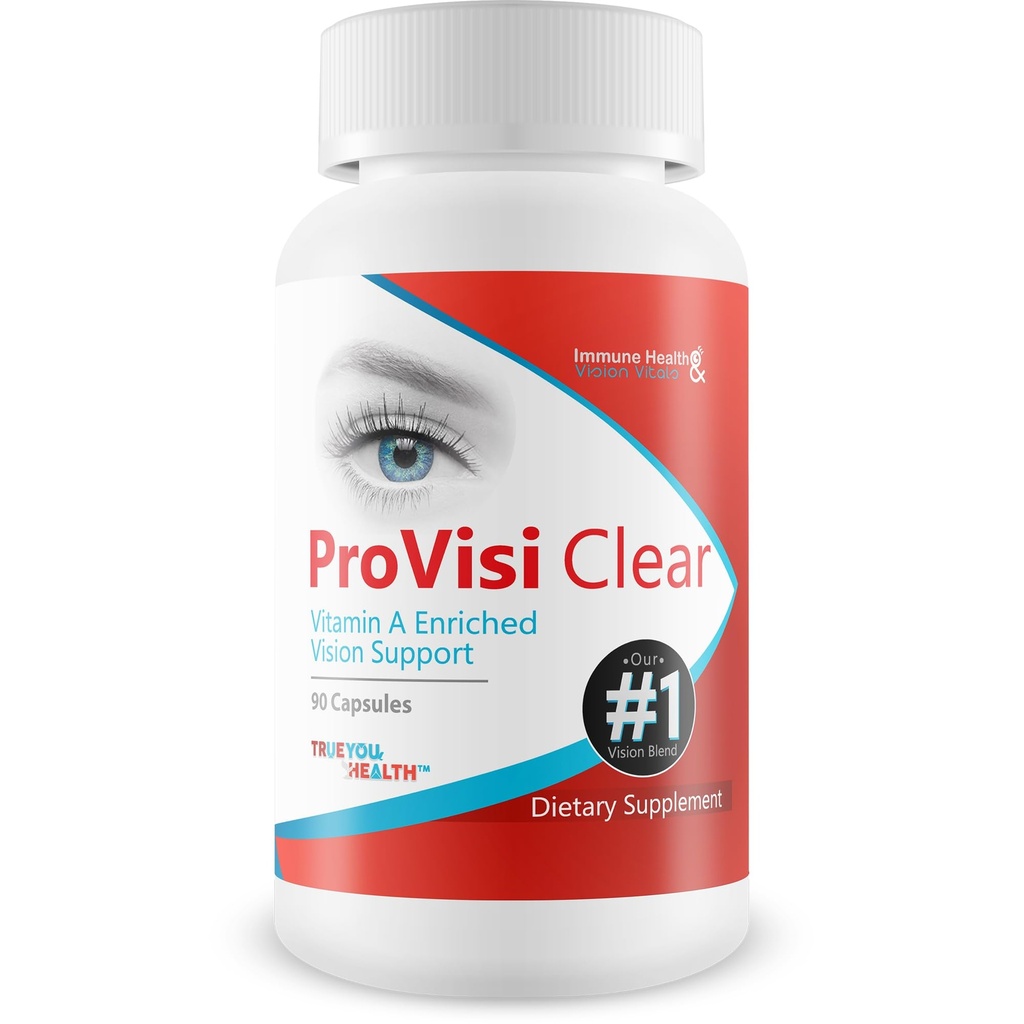 Pro VisiClear for Eyes - Vitamin A Enriched Vision Support - Vitaminbaserat stöd för att stödja vision naturligt - naturlig antioxidant Pro Visi Clear Pill Förbättrad med Premium Ingredienser
