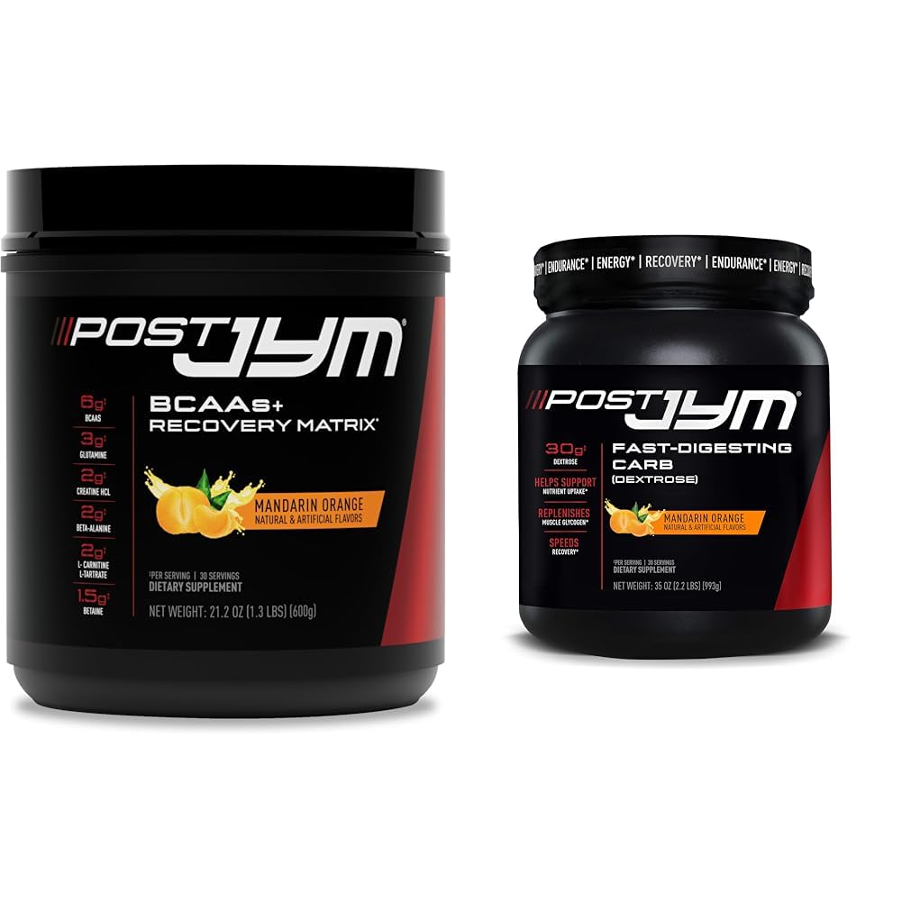 Post JYM Active Matrix Post-Workout BCAAs, Glutamine, Creatine HCL & Dextrose Carbs for Muscle Growth, Strength & Recovery, 30 Servings