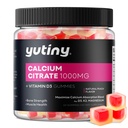 Calcium Citrate Fylld Gummies, Extra Absorption Calcium Citrate 1000mg med vitamin D3, K2 & Magnesium, Tuggbart tillskott för ben, muskelhälsa, 60 greve