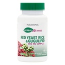 NaturesPlus Red Yeast Rice Gugulipid Complex - 450 mg, 60 Vegan Capsules - Prescription Quality Herbal Supplement, Cholesterol Support - Vegetarisk, glutenfri - 60 portioner