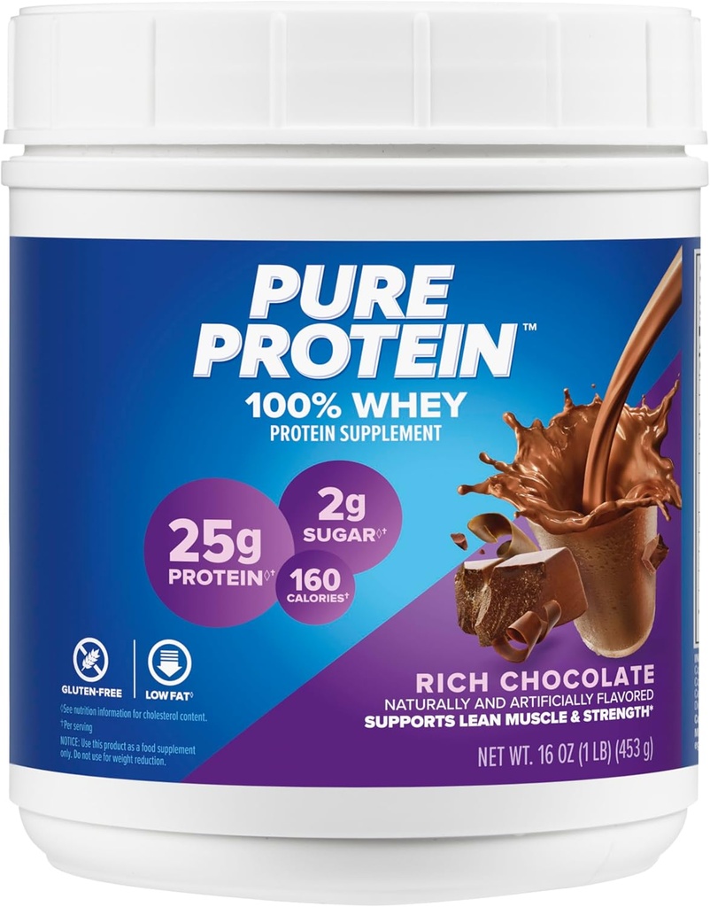 Rena proteinbarer, hög protein, näringsrika snäckor för att stödja energi, låg socker, glutenfri, choklad jordnötssmör, 1,76oz, pack 4