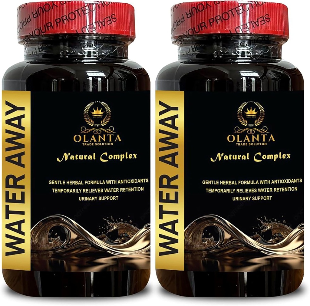 Vatten Away Supplement - Immunity Booster, minskar vattenretention och uppblåsthet, naturliga diuretiska vattenpiller, avancerad växtbaserade formel - 2 flaskor 120 kapslar