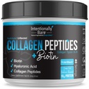 Intentionellt Bare Collagen Powder Unflavored - Collagen Peptides Powder med Biotin & Hyaluronic Acid - Non-GMO & Grass Fed Collagen Protein Pulver med 10g Protein - Keto Collagen Powder 40 portioner