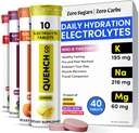 Quench Electrolyte Tablets 40 greve Instant Hydration, Electrolytes, Fasting Electrolytes No Sugar for Optimal Hydration Support Not Powder - Vattenmelon, Orange, Mixed Berry, Lemon Flavors