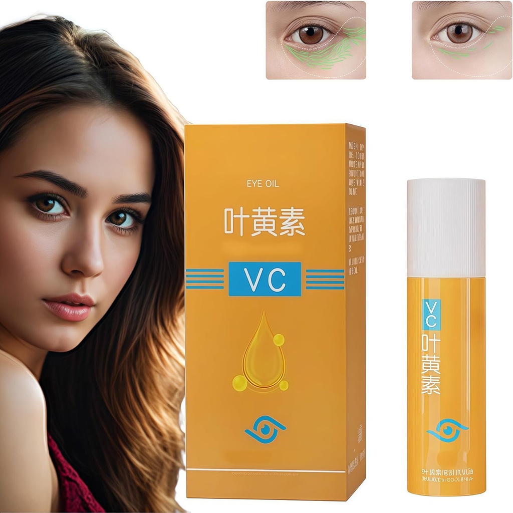 Lutein Eye Essence Oil,Lutein Eye Oil,Lutein Essential Oil, RUY Eye Oil, VC Lutein Eye Essence Oil, Eye Oil Massage Ball, Firming Anti-Aging Eye Serum för Eye Bags, Mörka Cirklar (1pc, M)