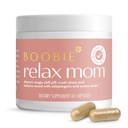 Boobie Relax Mom, Postpartum Stress Support Supplement | Laktation godkänd | Mood and Energy Support med Ashwagandha & L-Theanine, 60 kapslar