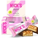 NICKS Protein Bars Chocolate Peanut | 15g protein | 200 kalorier | Low Carb Keto Friendly Snacks No Added Sugar (Multipack 12 barer x 50g)