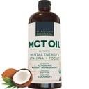 Viva Naturals Organisk MCT Olja, 32 fl oz - MCT Oil för kaffe, USDA Organic, Non-GMO, Paleo Certified & Keto Friendly, stöder energi och mental klarhet