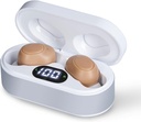 Hörapparater för seniorer, laddningsbara hörselförstärkare med bulleravverkning, Crystal Clear Sound, osynliga OTC Hearing Aids w/Charging Case för vuxna