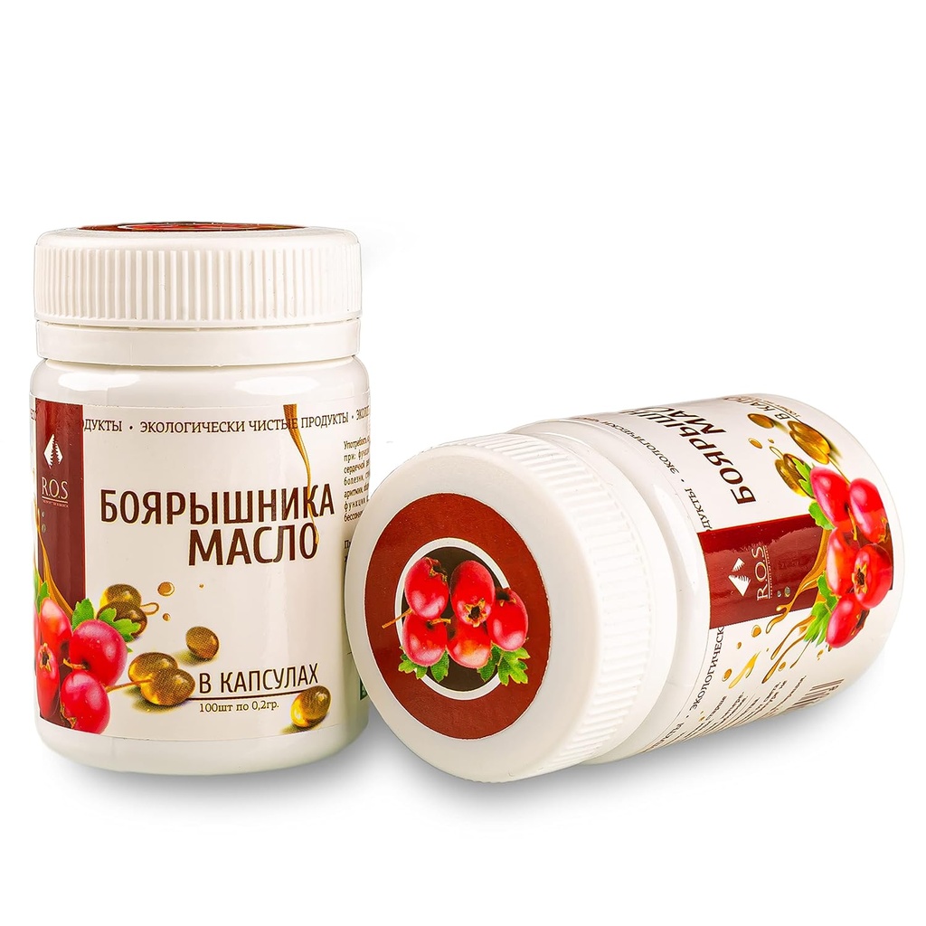 Siberian Hawthorn Oil 200 kapslar Extra Virgin Cold Pressed (2 Pack)