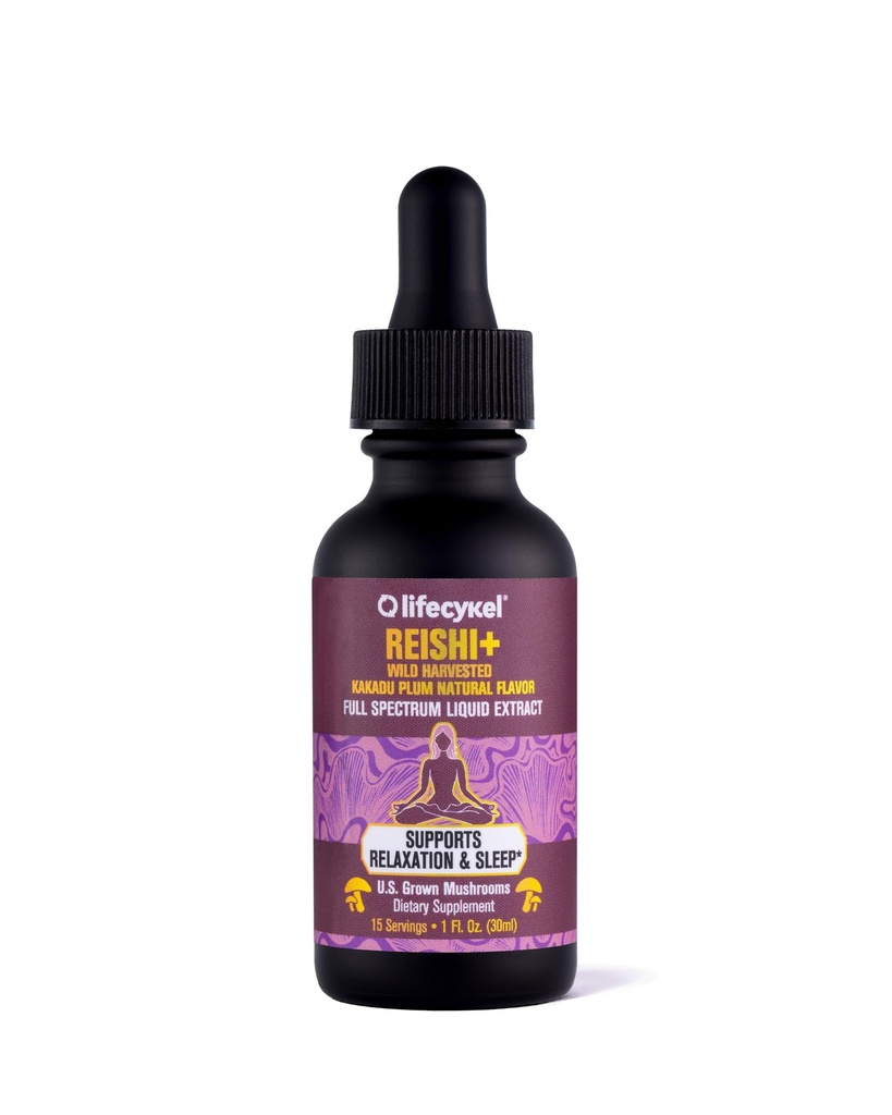 Life Cykel - Reishi Mushroom Extract med Wild Kakadu Plum - Potent Immune & Sleep Support Supplement, Vitamin-C Rich Adaptogen Mushroom Drops - 1 Fl Oz