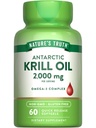 Naturens sanning Antarktis Krill Oil 2000mg Softgels | 60 greve | Omega-3 med EPA & DHA | Non-GMO & Gluten Free Supplement