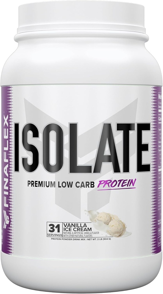 FINAFLEX Isolat, Vanilla Ice Cream - 2 lb - 25 Grams of Iso Protein Per Serving - Milkshake-Like Taste - Zero Sugar, Zero Fat & Gluten Free - 31 portioner