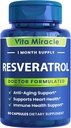 Resveratrol Supplement 1200mg High Potency - Organic Trans Resveratrol med förbättrad absorption för cellulära och kognitiva hälsotillskott - Icke GMO Jämför Denna 1200 mg till andra 500 mg eller 1000 mg