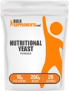 BulkSupplements.com Nutritional Yeast Powder - Superfood Supplement, med väsentliga B-vitaminer, Nutritional Yeast Supplements - Vegan & Gluten Free, 10g per portion, 250g (8,8 oz) (Pack of 1)