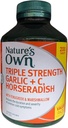 Naturens egen Triple Strength Garlic + C, Horseradish 200 tabletter exklusiv storlek