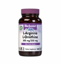 Bluebonnet Nutrition L-Arginine 500mg/L-Orinithine 250mg, stöder proteinmetabolism*, Soy-Free, Gluten-Free, Non-GMO, Kosher Certified, Vegan, 100 Vegetabiliska kapslar
