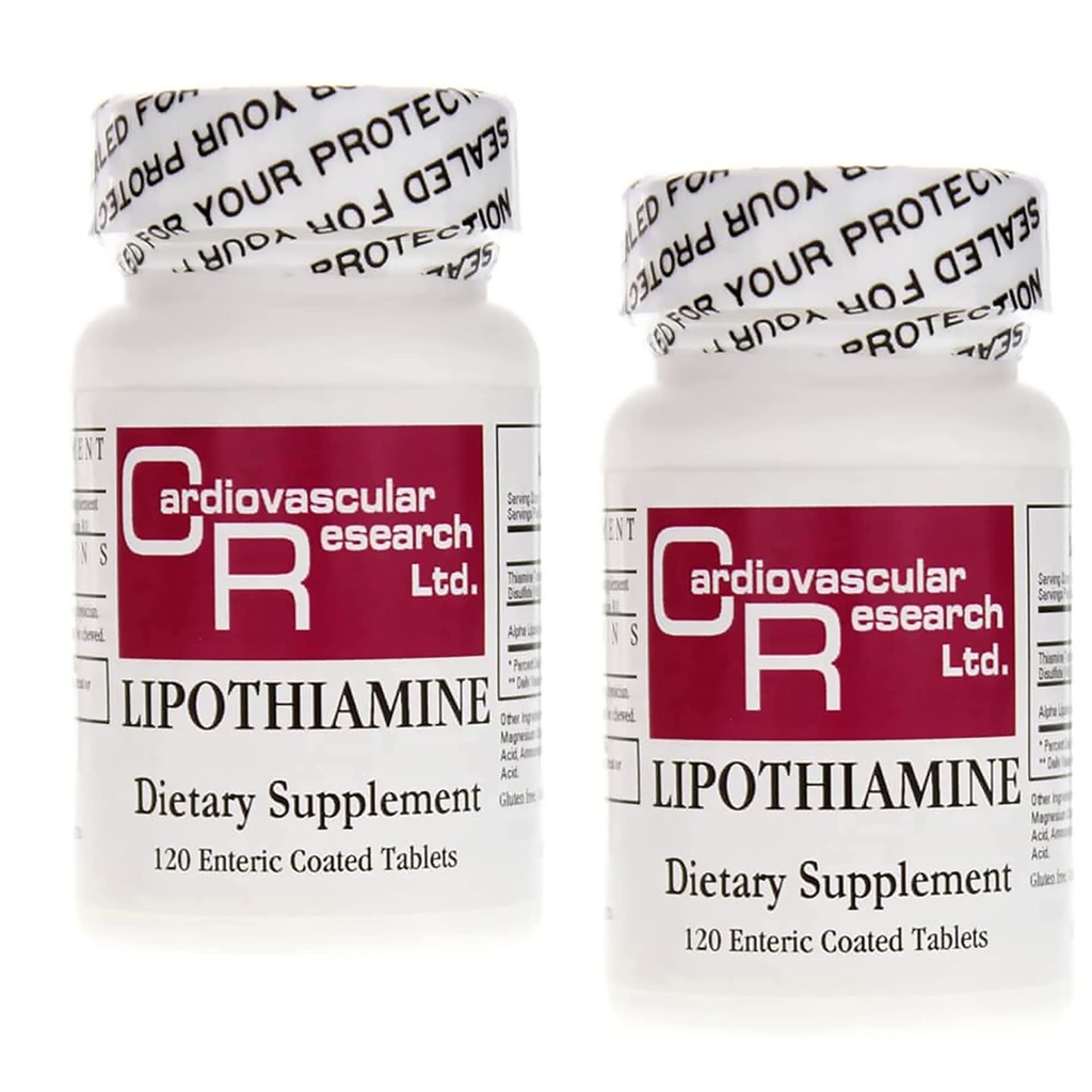 Kardiovaskulär forskning Lipothiamine B Supplement 240 tabletter - Vitamin B1 Nu med Alpha Lipoic Acid - 2 X 120 greve