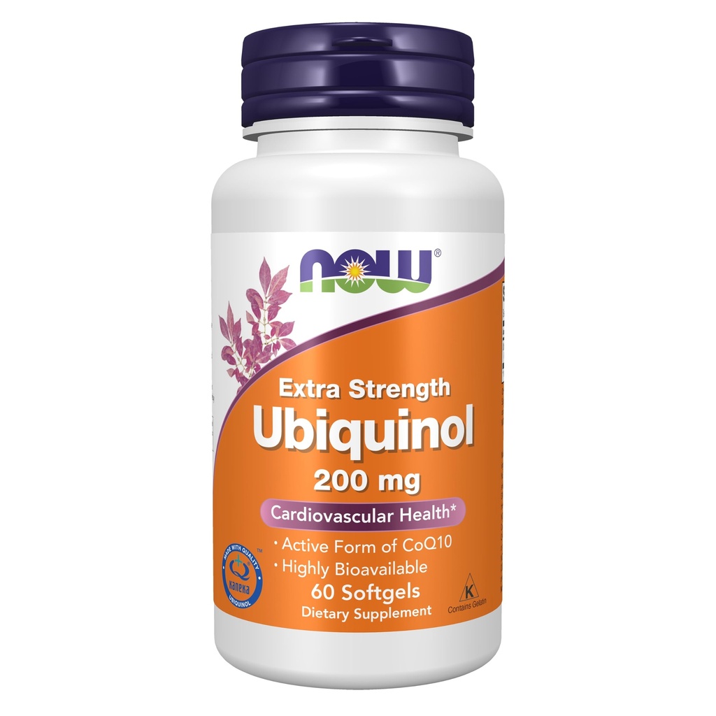 Nu tillskott, Ubiquinol 200 mg, hög biotillgänglighet (den aktiva formen av Q10), 60 Softgels