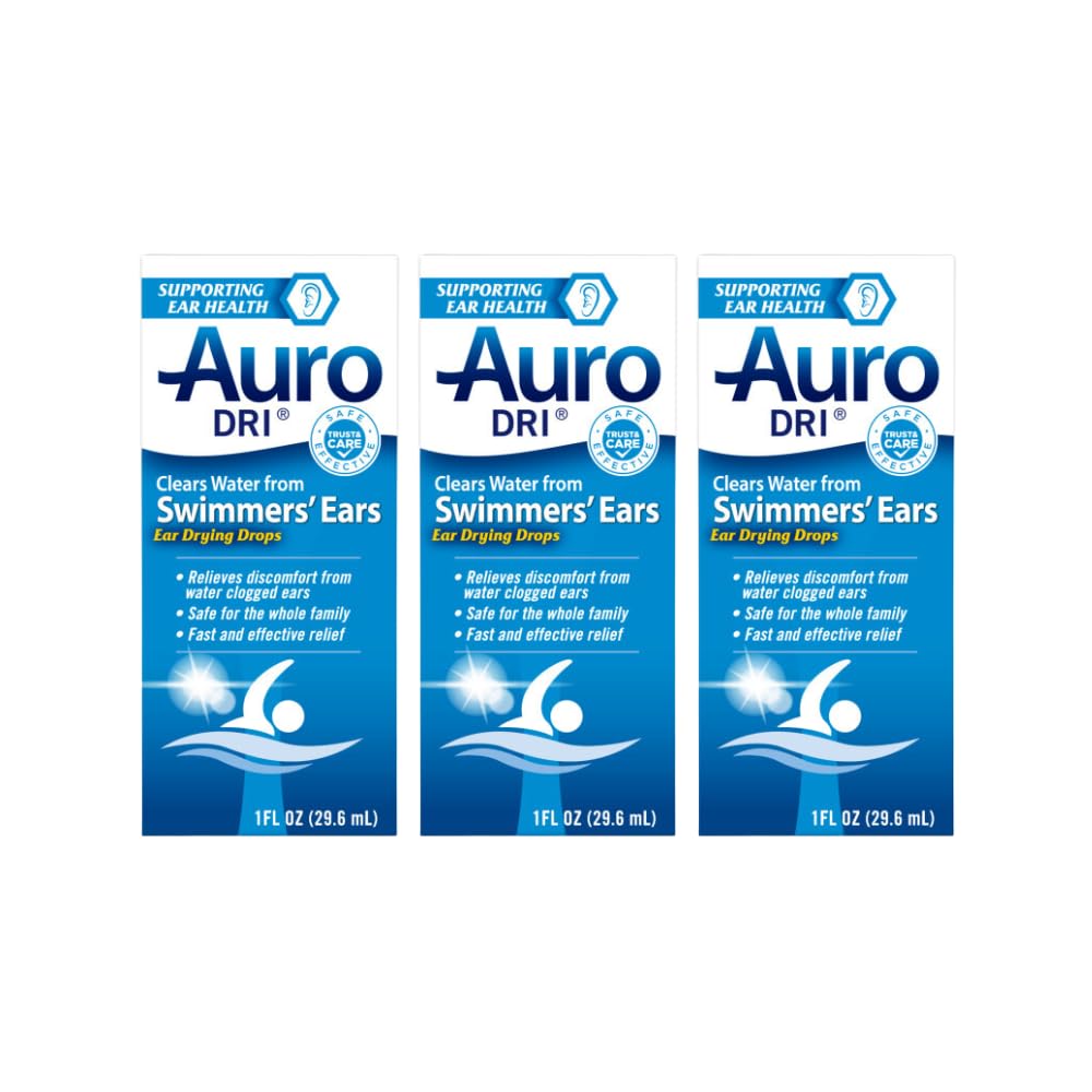 Auro-Dri Ear Water-Drying Aid, hjälper simmare öra, 1 Fl Oz (Pack of 3)