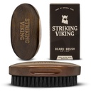 Slående Viking Beard Brush för män - 4,3-tums Beech Wood Handle, Brown - Boar Bristle Beard Brush, Travel Size Detangler & Static Reducer